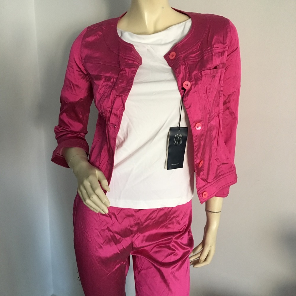 Pink Piazza Sempione quarter sleeve jacket